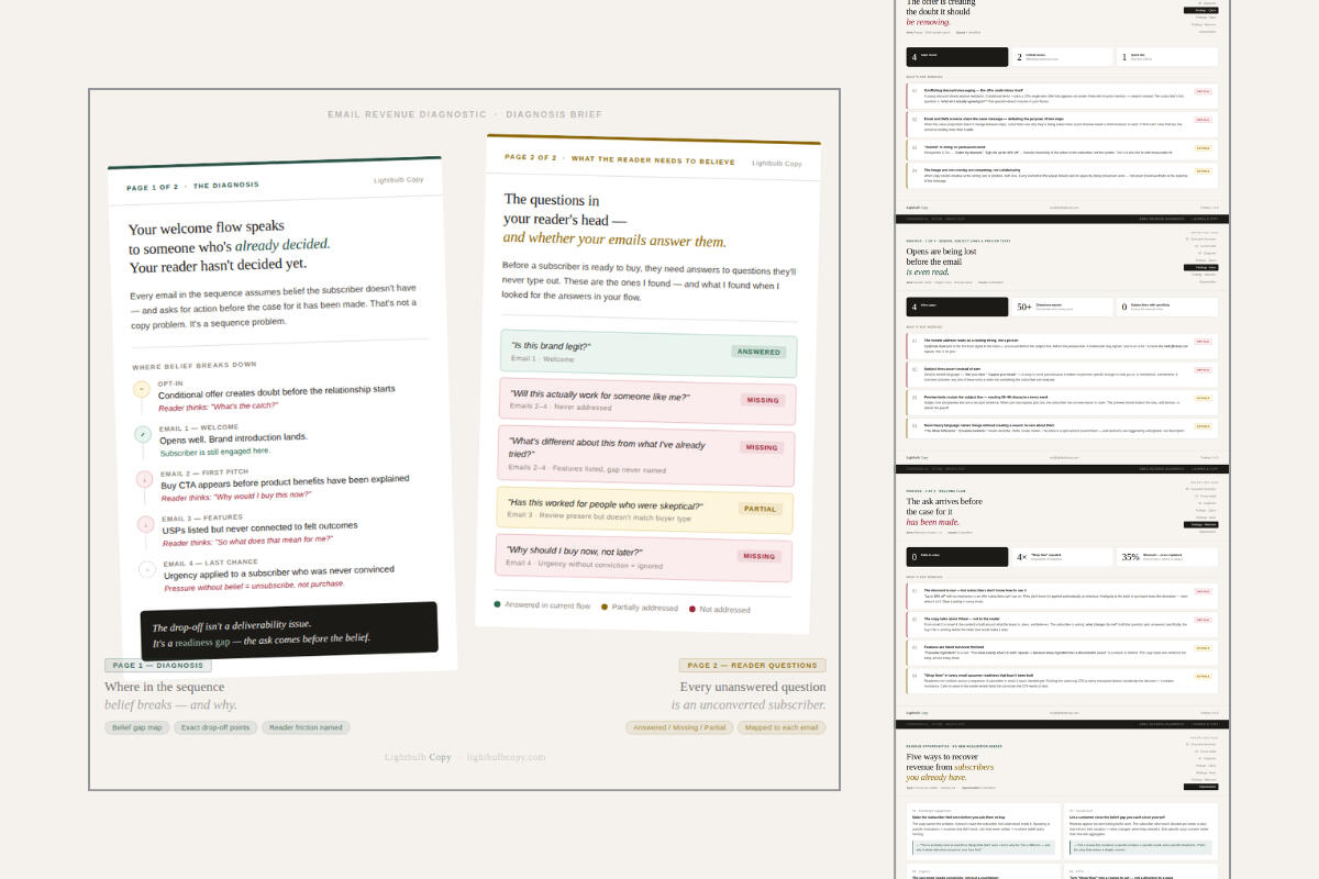 Email Revenue Audit A clear diagnosis document